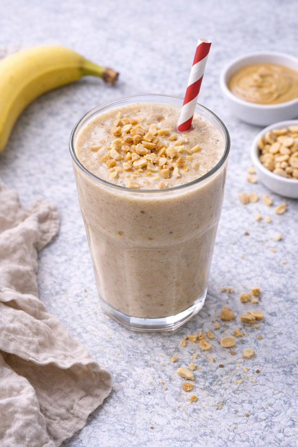 Erdnuss-Bananen-Shake