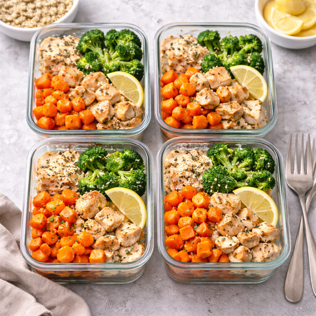 Meal-Prep Hähnchenbox